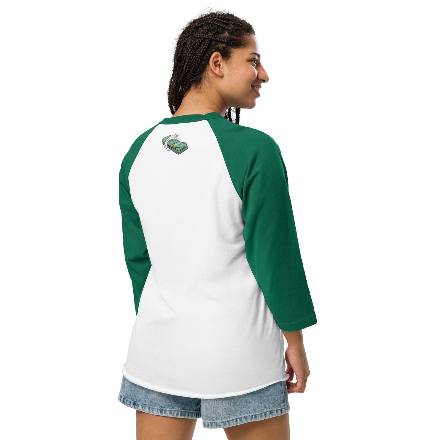 3/4 sleeve raglan shirt