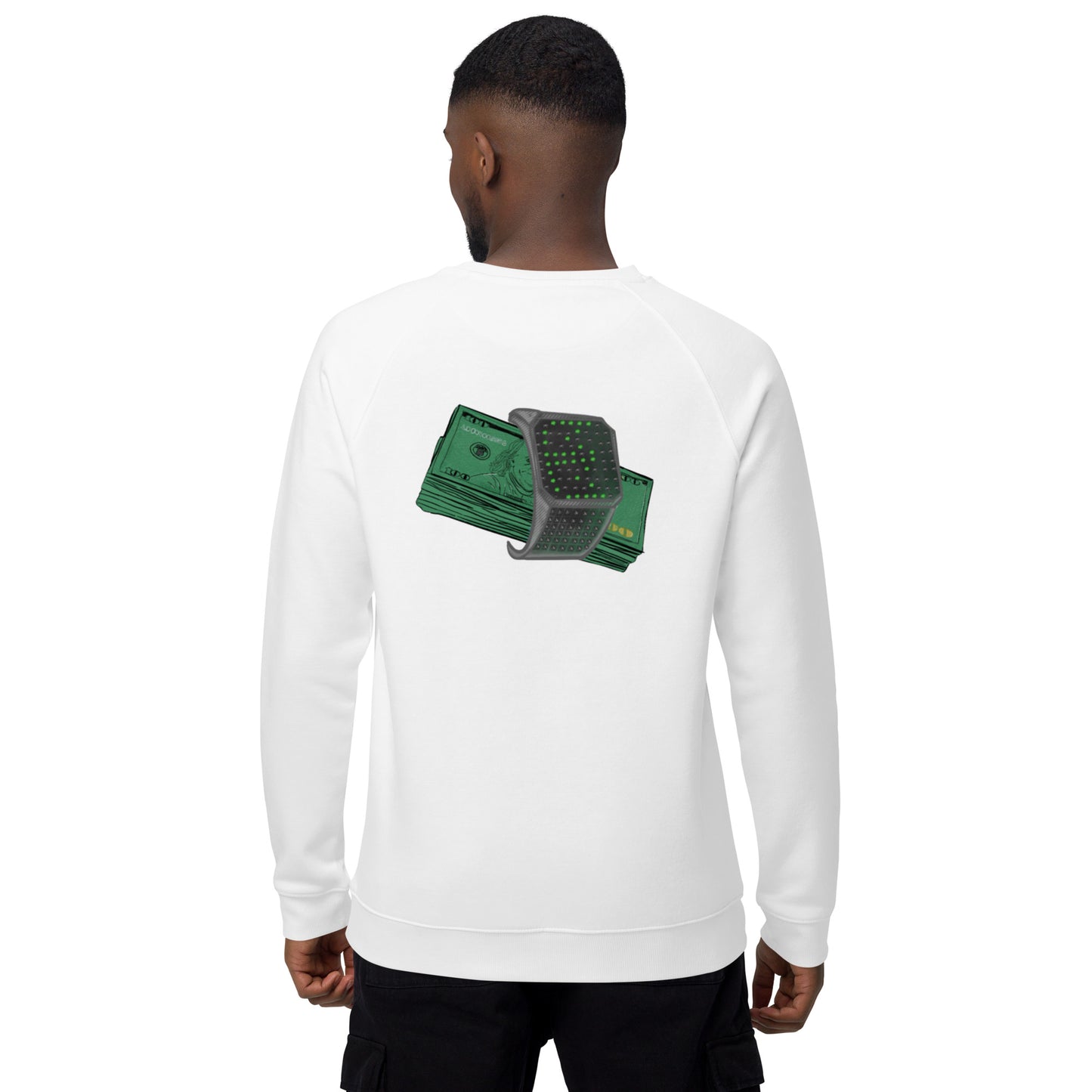 Unisex organic raglan sweatshirt