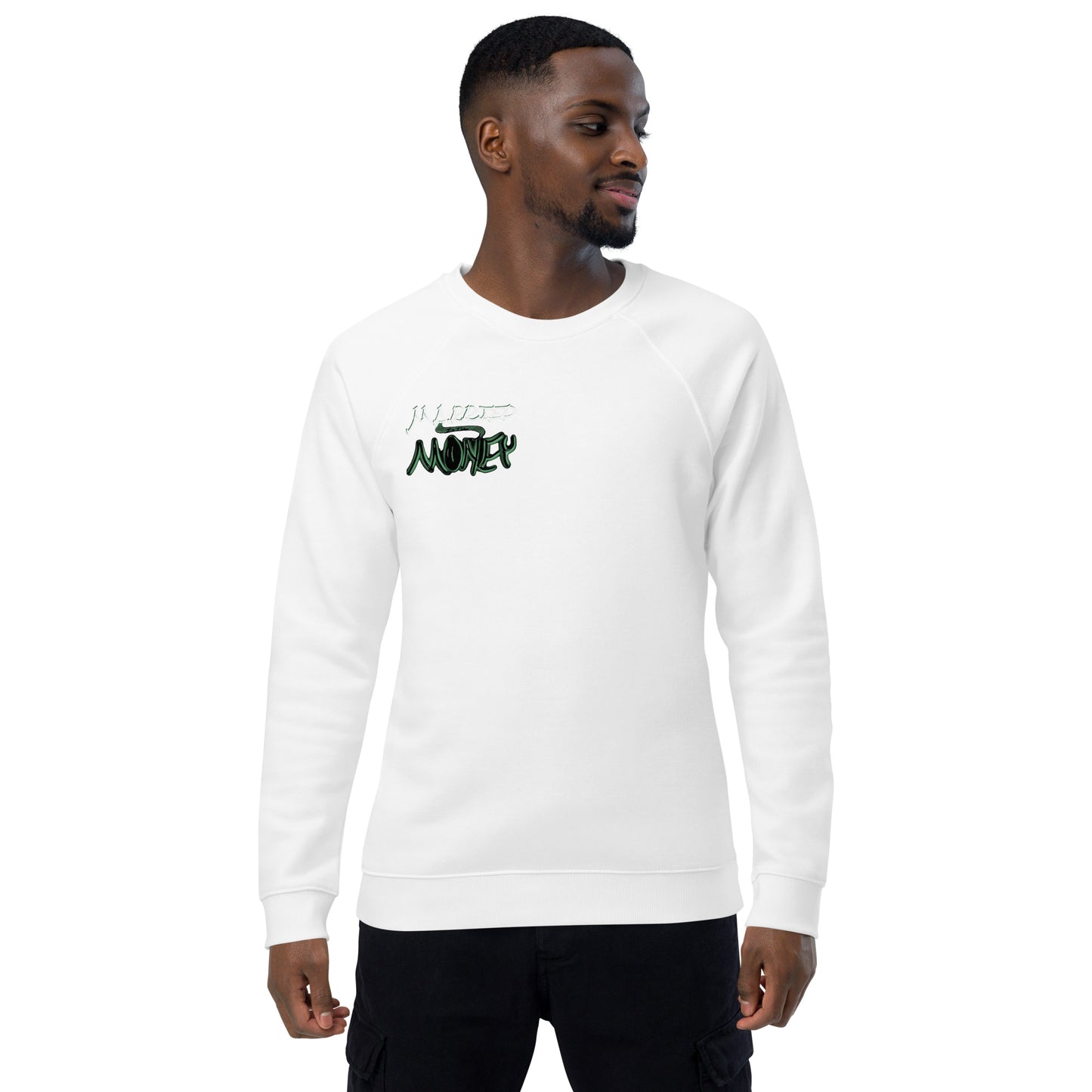 Unisex organic raglan sweatshirt